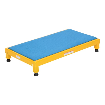 Vestil Adj. Steel Stand, 6-3/4-8-3/4 H, 19 x 36, 6.75 Overall Height, Steel, Yellow AHT-L-1936